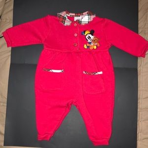 Two piece Minnie Mouse romper w/matching jacket.